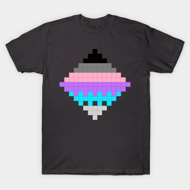 pixel pattern B T-Shirt by prettyguardianstudio